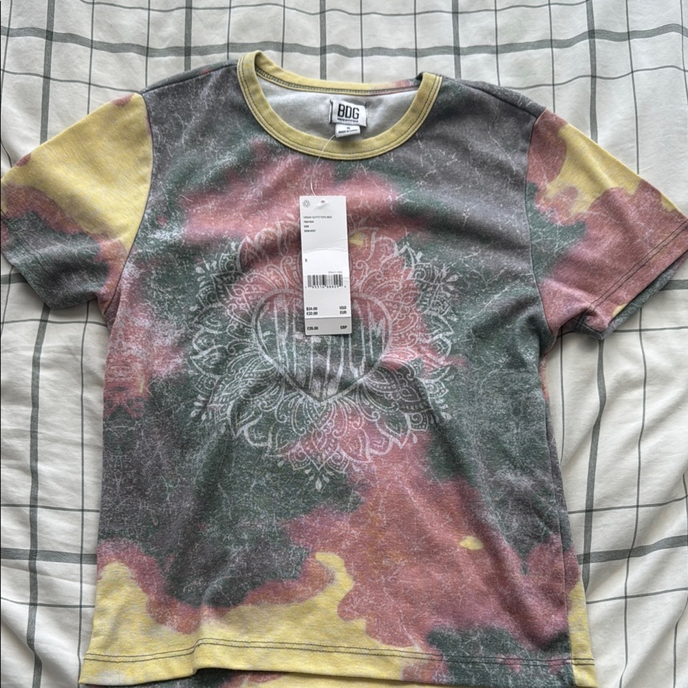 Cropped Tie-Dye T-Shirt - Multicolor BDG